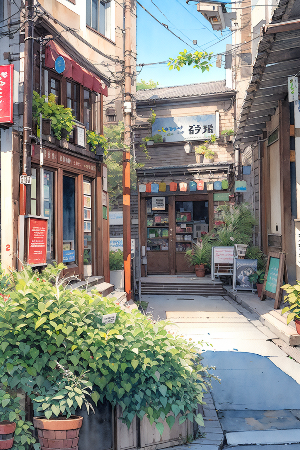 03828-2873680971-no humans, plant, traditional media, outdoors, potted plant, scenery, watercolor (medium), painting (medium), building, day, sho.png